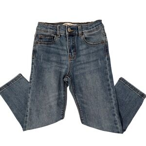 Zara Kids Jeans Size 4-5 Acid Wash Distressed Adjustable Waist Unisex